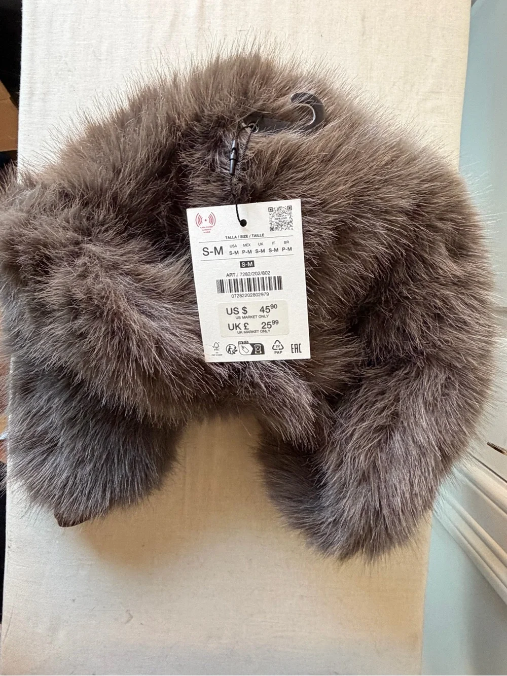 Faux Fur trapper style hat- Taupe Brown